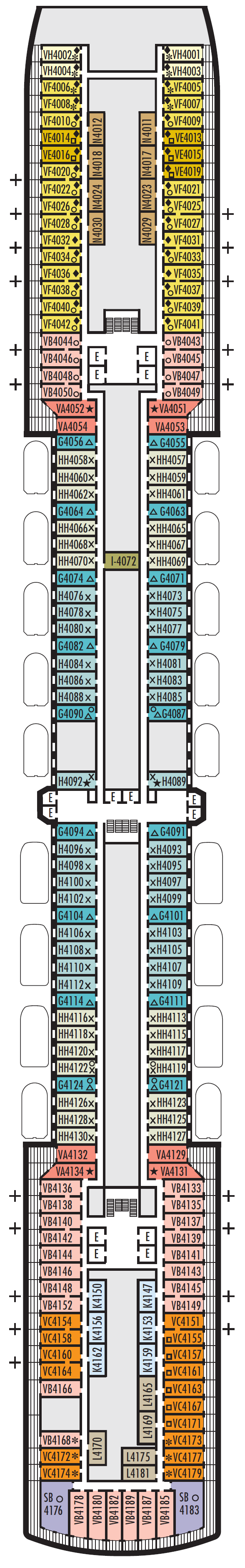 DECK 4 - UPPER PROMENADE DECK