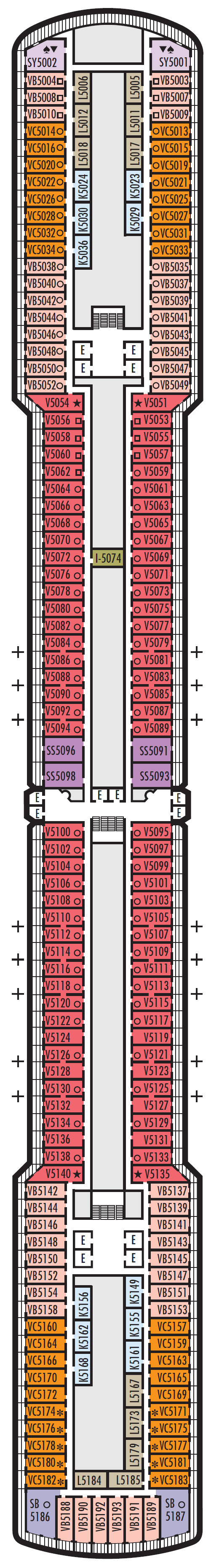 DECK 5 - VERANDAH DECK