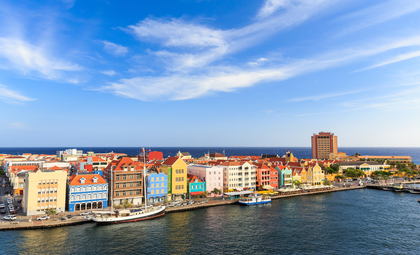 Kleurrijke huizen in Curaçao