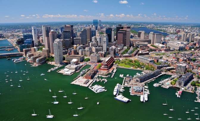 De haven van Boston