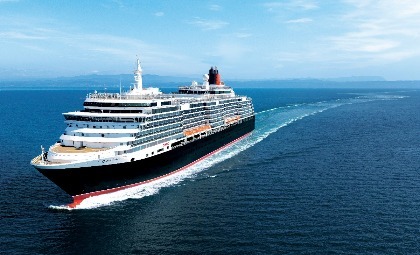 Het schip de Queen Victoria van rederij Cunard line