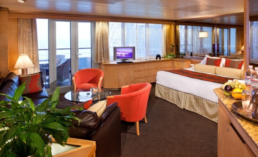 De deluxe veranda Suite op de Volendam van Holland America Line