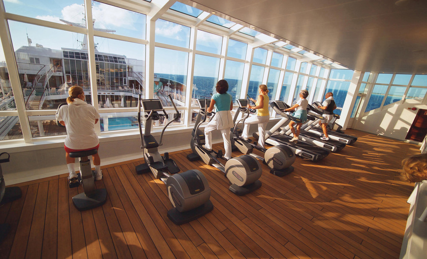 Een fitness center op de Europa van Hapag Lloyd