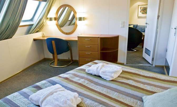 Een suite op de Kong Harald van Hurtigruten