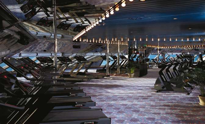 Fitnessruimte rederij Carnival van Carnival Conquest