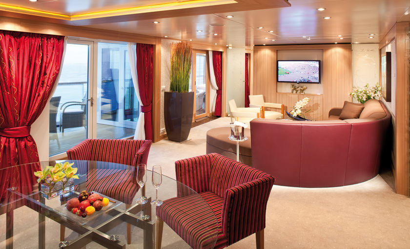 Wintergarden suite op de Seabourn Quest van Seabourn Cruises