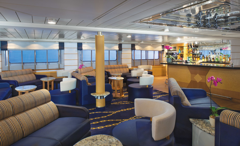 Lounge aan boord van Silversea Discoverer