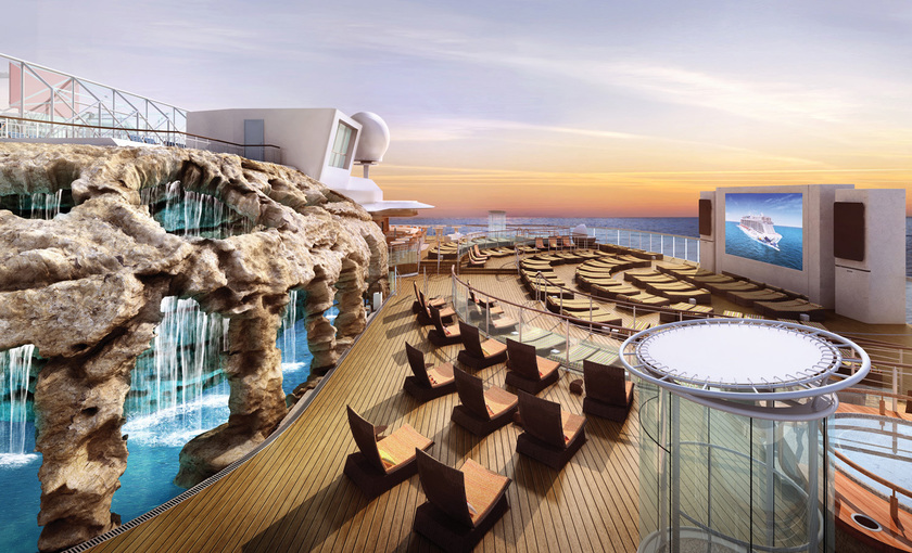 Buiten theater op de Norwegian Escape van de NCL