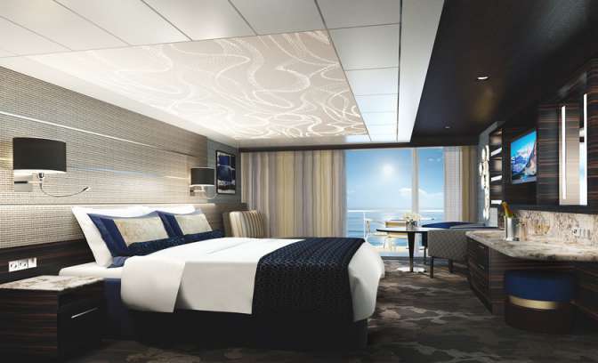 Haven courtyard penthouse met balkon op de Norwegian Bliss