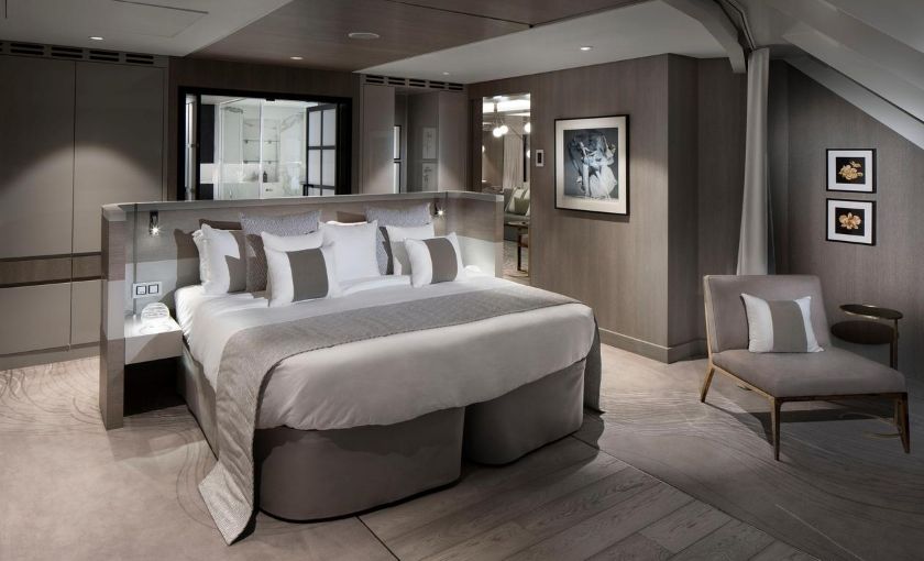 Celebrity Edge iconic suite master bedroom