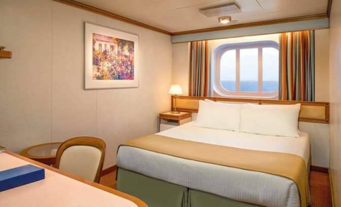 Een buitenhut op de Crown Princess van Princess Cruises